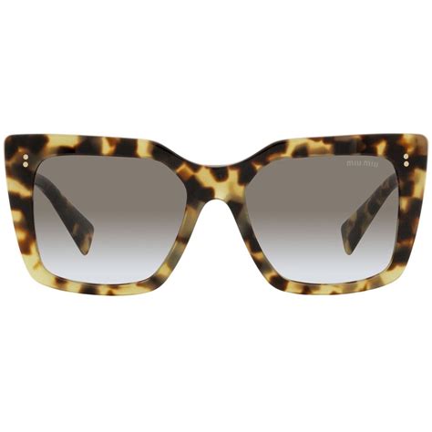 Buy Miu Miu Brown Square Sunglasses in Acetate for Women in .